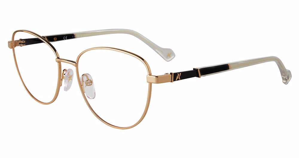 YALEA OPTICAL VYA066L Eyeglasses ROSE-GOLD-0300 52mm