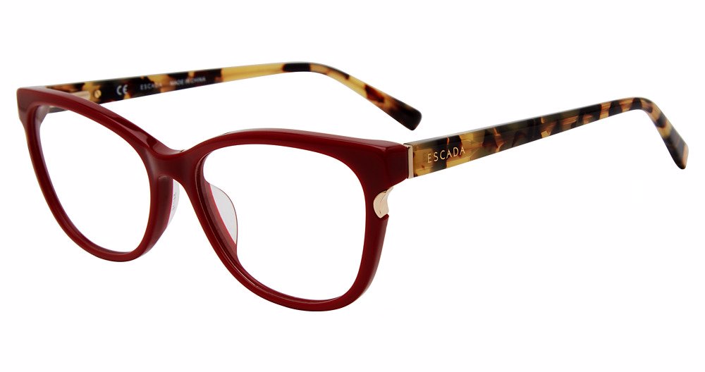 ESCADA OPTICAL VESD44K Eyeglasses FULL-CHERRY-RED-0U17 54mm