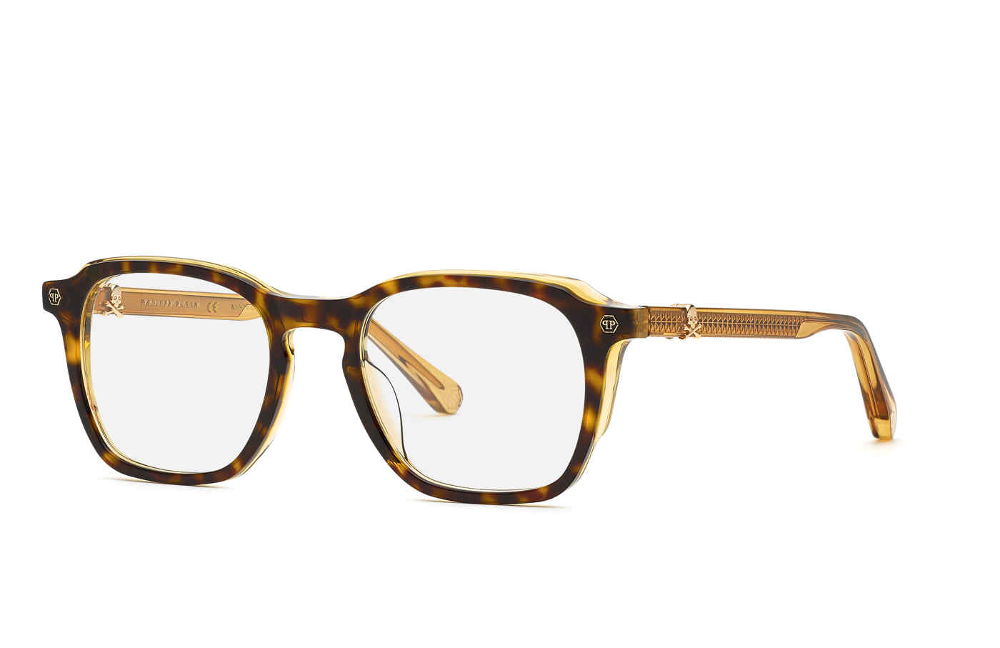 PHILIPP PLEIN OPTICAL VPP059V Eyeglasses BROWN+LIGHT-HAVANA-0ADR 51mm