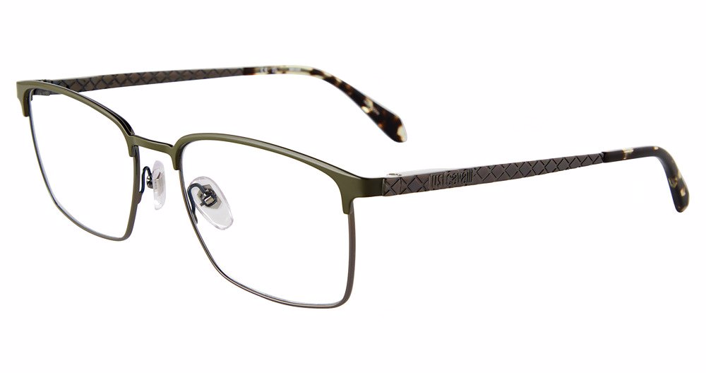 JUST CAVALLI OPTICAL VJC058 Eyeglasses GUN-W-GREEN-0E80 55mm
