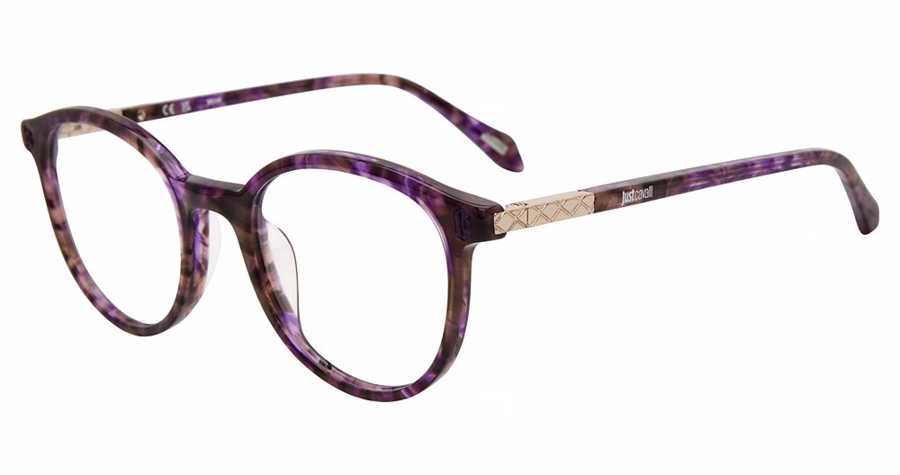 JUST CAVALLI OPTICAL VJC011 Eyeglasses VIOLET-HAVANA–09SJ 50mm