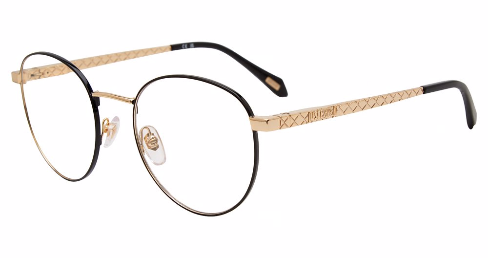 JUST CAVALLI OPTICAL VJC017 Eyeglasses ROSE-GOLD-W-BLACK–0301 51mm