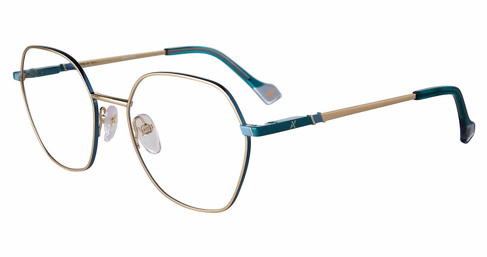 YALEA OPTICAL VYA069 Eyeglasses LIGHT-GOLD-COLORS-0SN9 53mm