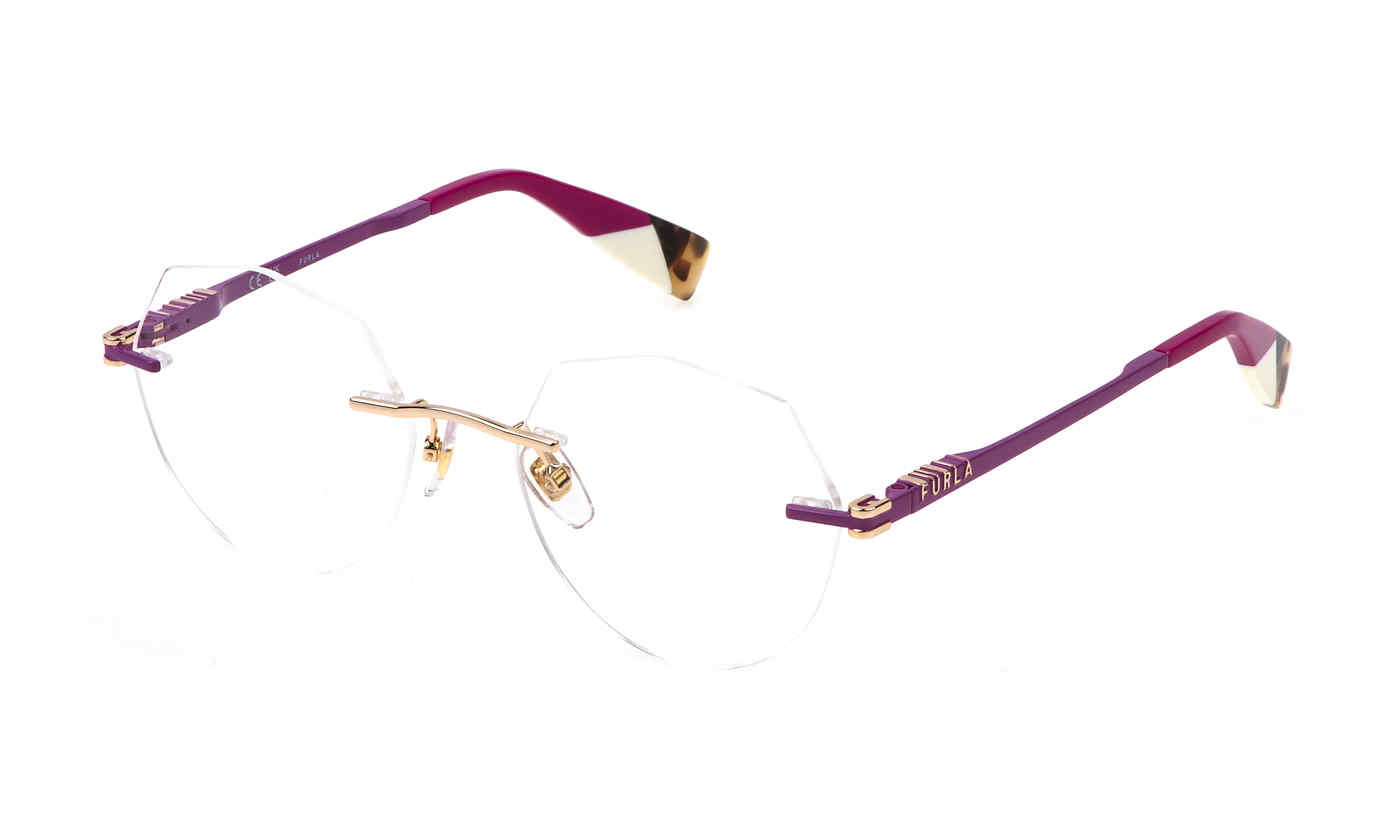 FURLA OPTICAL VFU774 Eyeglasses ROSE-GOLD-0300 53mm