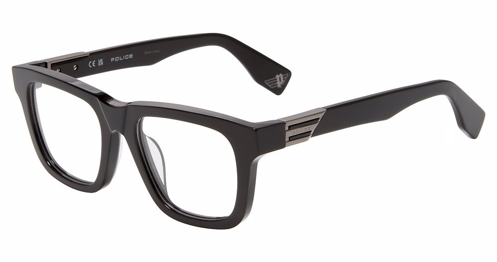POLICE OPTICAL VPLN29 Eyeglasses SHINY-BLACK-0700 50mm
