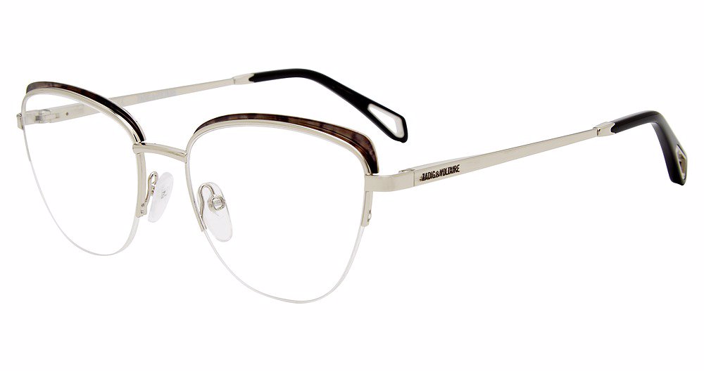 ZADIG & VOLTAIRE OPTICAL VZV314N Eyeglasses PALLADIUM-W-DK-HAVANA-588 52mm