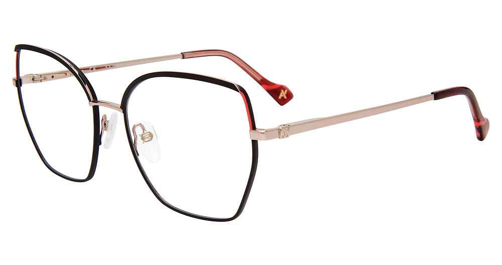 YALEA OPTICAL VYA043 Eyeglasses BLACK-0E59 55mm