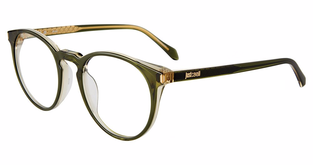 JUST CAVALLI OPTICAL VJC049 Eyeglasses GREEN-CRYSTAL-09XF 50mm