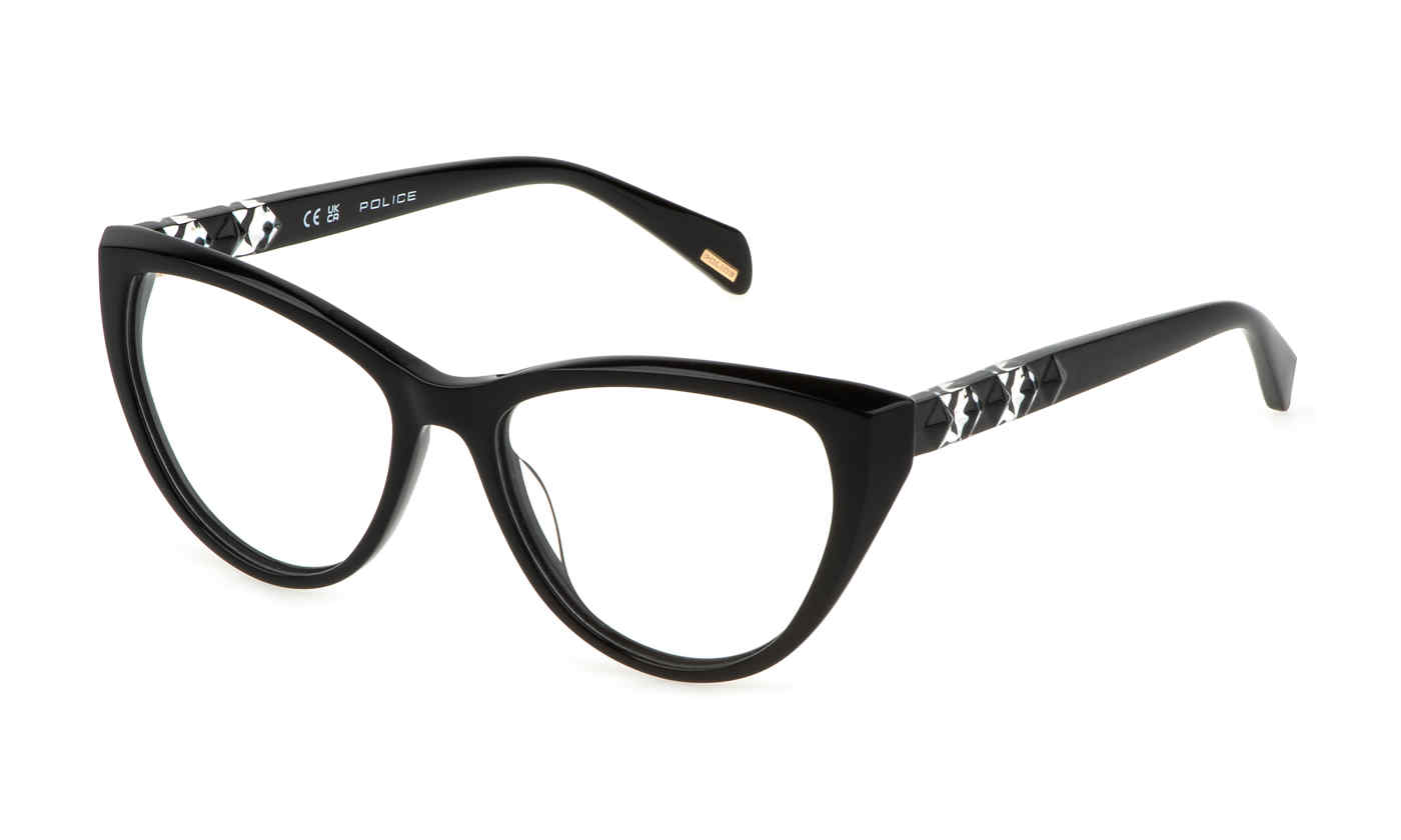 POLICE OPTICAL VPLL31 Eyeglasses BLACK-0700 53mm