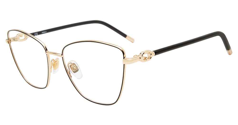 FURLA OPTICAL VFU549 Eyeglasses BLACK-0301 55mm
