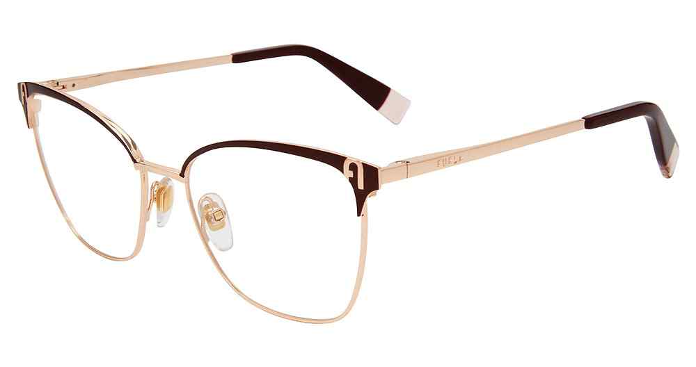 FURLA OPTICAL VFU544 Eyeglasses BURGUNDY-08MZ 54mm