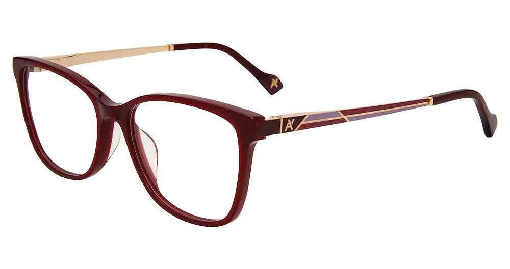 YALEA OPTICAL VYA006 Eyeglasses BURGUNDY-09FD 53mm