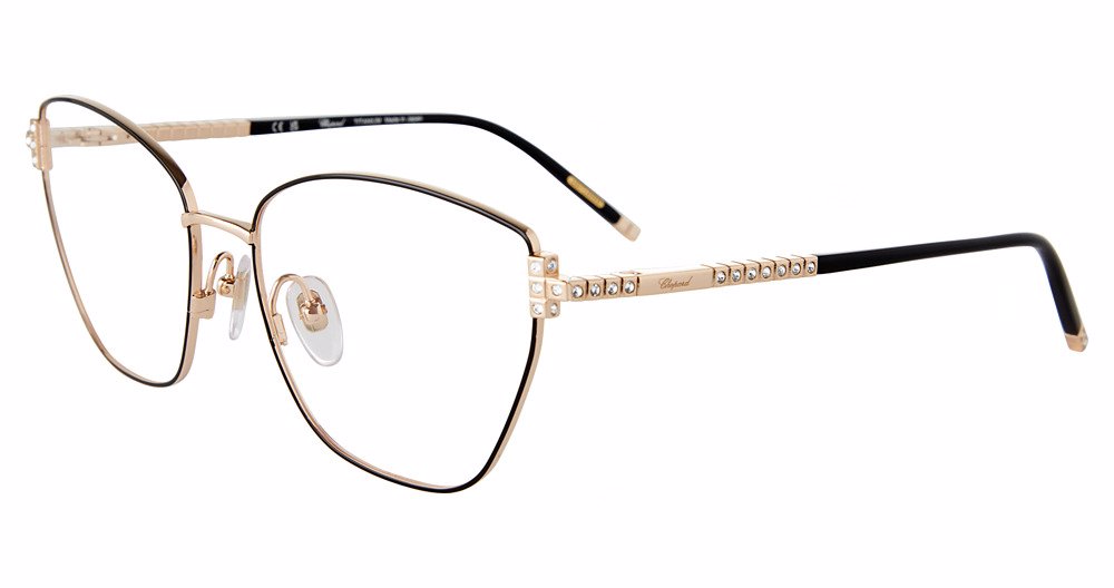 CHOPARD OPTICAL VCHG98S Eyeglasses ROSE-GOLD-BLACK-0301 55mm
