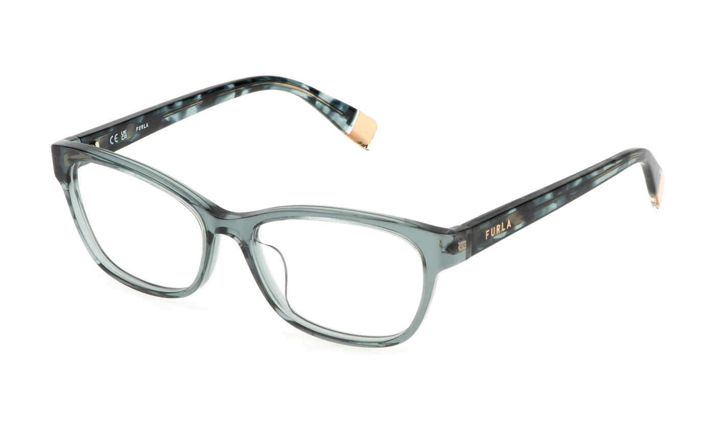 FURLA OPTICAL VFU670 Eyeglasses WATER-GREEN-09AB 53mm