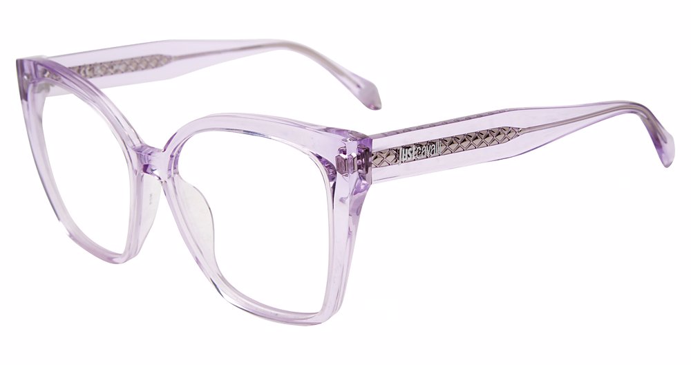 JUST CAVALLI OPTICAL VJC005 Eyeglasses TRANSP.VIOLET–06SC 56mm