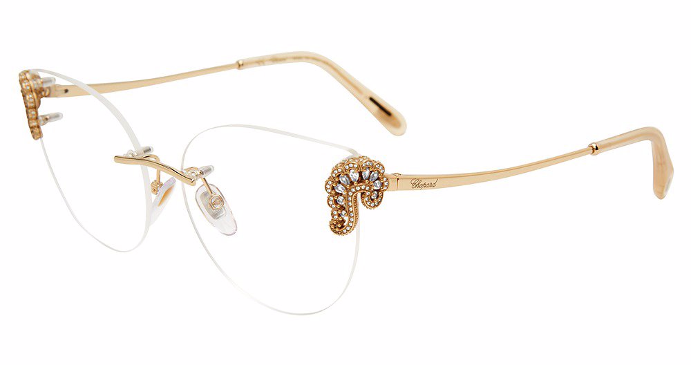 CHOPARD OPTICAL VCHG03S Eyeglasses ROSE-GOLD-0300 57mm