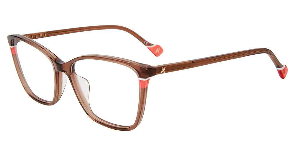 YALEA OPTICAL VYA048V Eyeglasses BROWN-D57Y 55mm