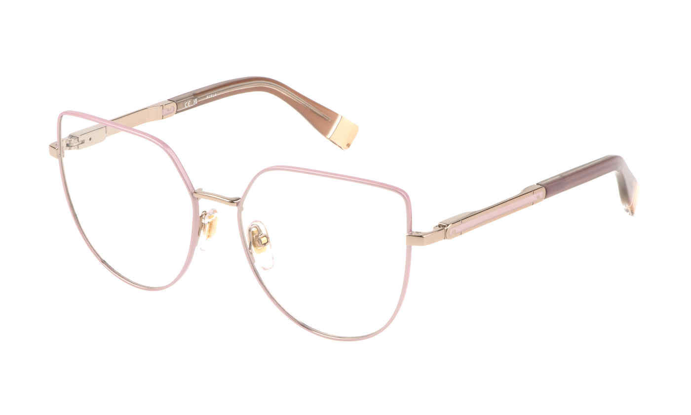 FURLA OPTICAL VFU673 Eyeglasses RED-GOLD-COL.PARTS-0E59 55mm