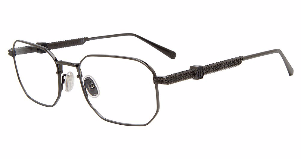 PHILIPP PLEIN OPTICAL VPP062M Eyeglasses TOTAL-SHINY-GUN-0568 54mm