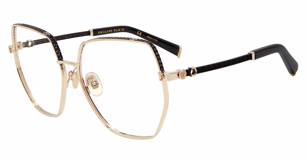 PHILIPP PLEIN OPTICAL VPP054S Eyeglasses ROSE-GOLD-BLACK-0301 57mm