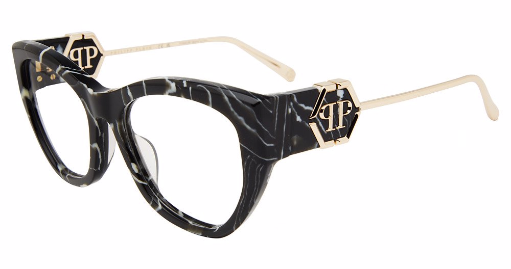 PHILIPP PLEIN OPTICAL VPP123M Eyeglasses MARBLED-BLACK-0Z21 54mm