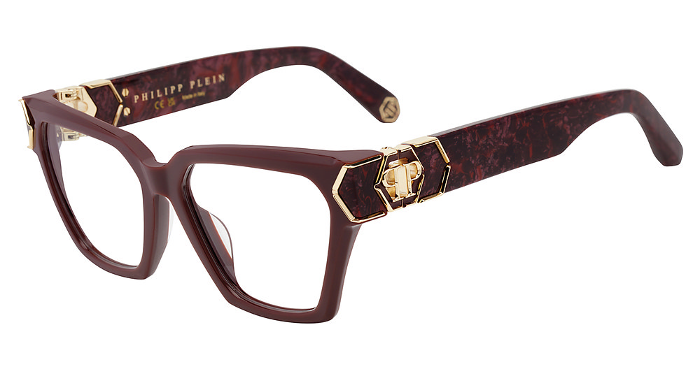 PHILIPP PLEIN OPTICAL VPP190M Eyeglasses SHINY-FULL-RED-03G6 54mm