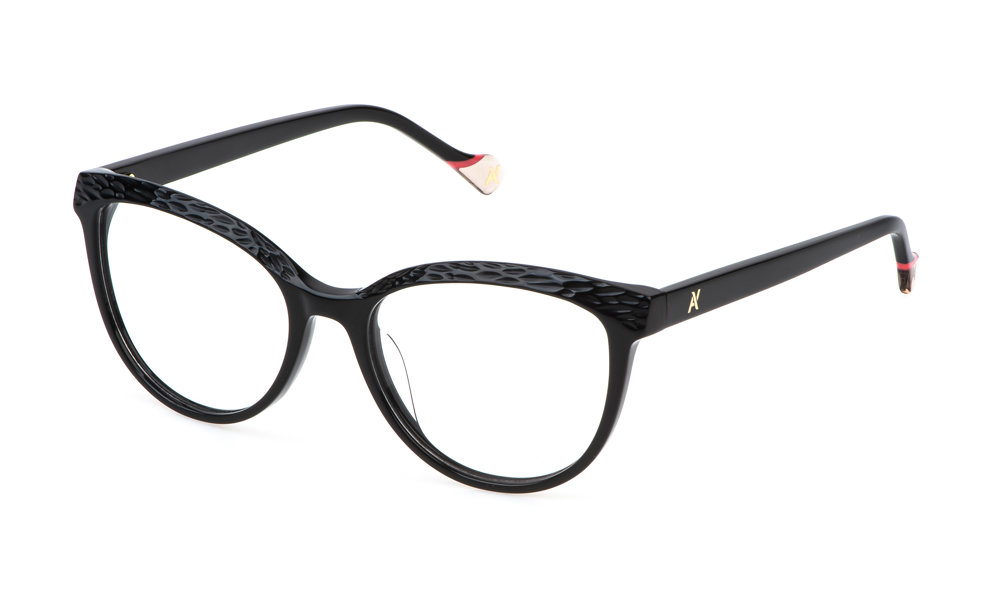YALEA OPTICAL VYA170 Eyeglasses SHINY-BLACK-0700 53mm