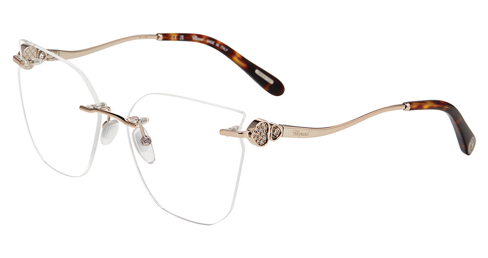 CHOPARD OPTICAL VCHL84S Eyeglasses SHINY-RED-GOLD-0A39 56mm