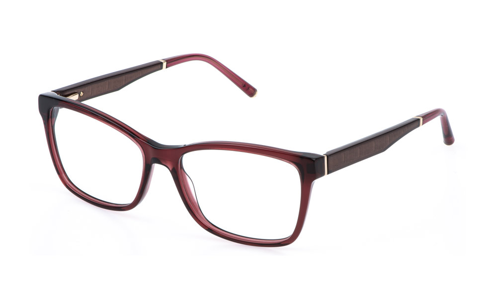 ESCADA OPTICAL VESF27 Eyeglasses TRANSP-DARK-BORDEAUX-0954 55mm