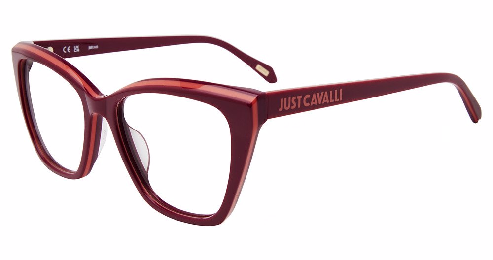 JUST CAVALLI OPTICAL VJC084V Eyeglasses MULTILAYER-BORDEAUX-0ANF 53mm