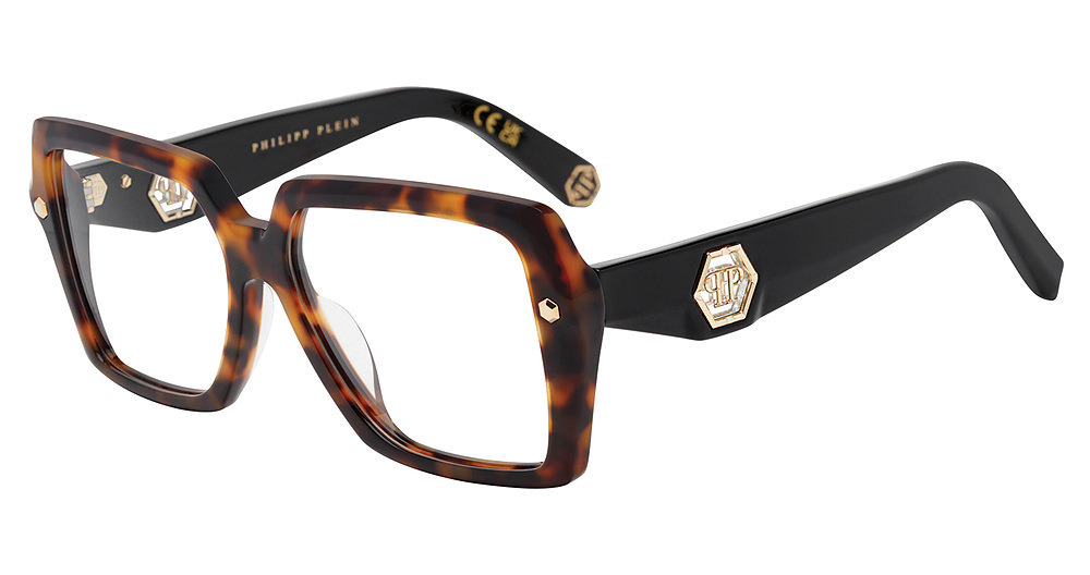 PHILIPP PLEIN OPTICAL VPP192 Eyeglasses SHINY-YELLOW-HAVANA-0779 55mm