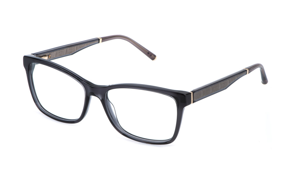 ESCADA OPTICAL VESF27 Eyeglasses SHINY-TRANSP-DARK-GREY-0705 55mm
