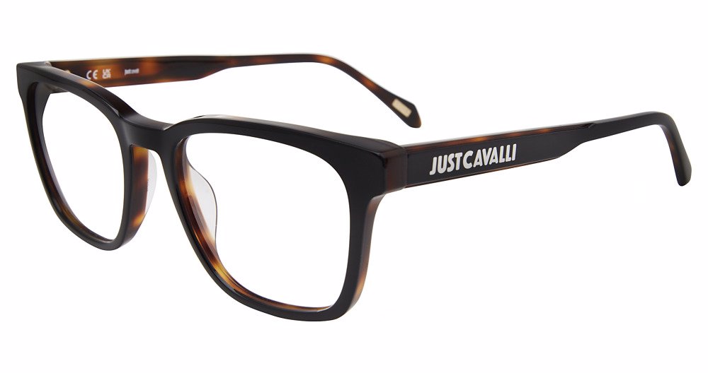 JUST CAVALLI OPTICAL VJC080 Eyeglasses BLACK-HAVANA-0U64 53mm