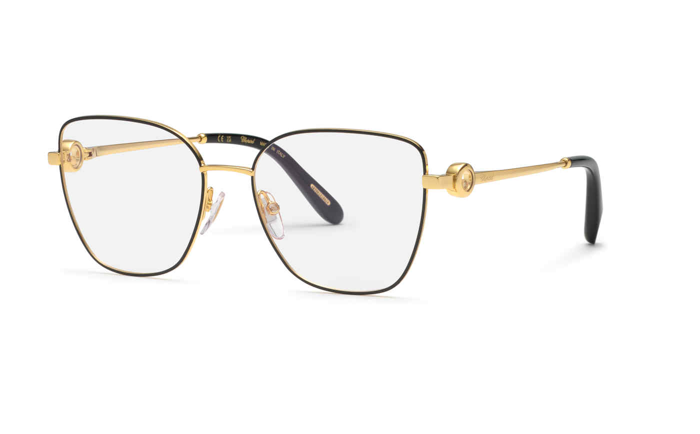 CHOPARD OPTICAL VCHL59S Eyeglasses SHINY-YELLOW-GOLD+BLACK-0451 54mm