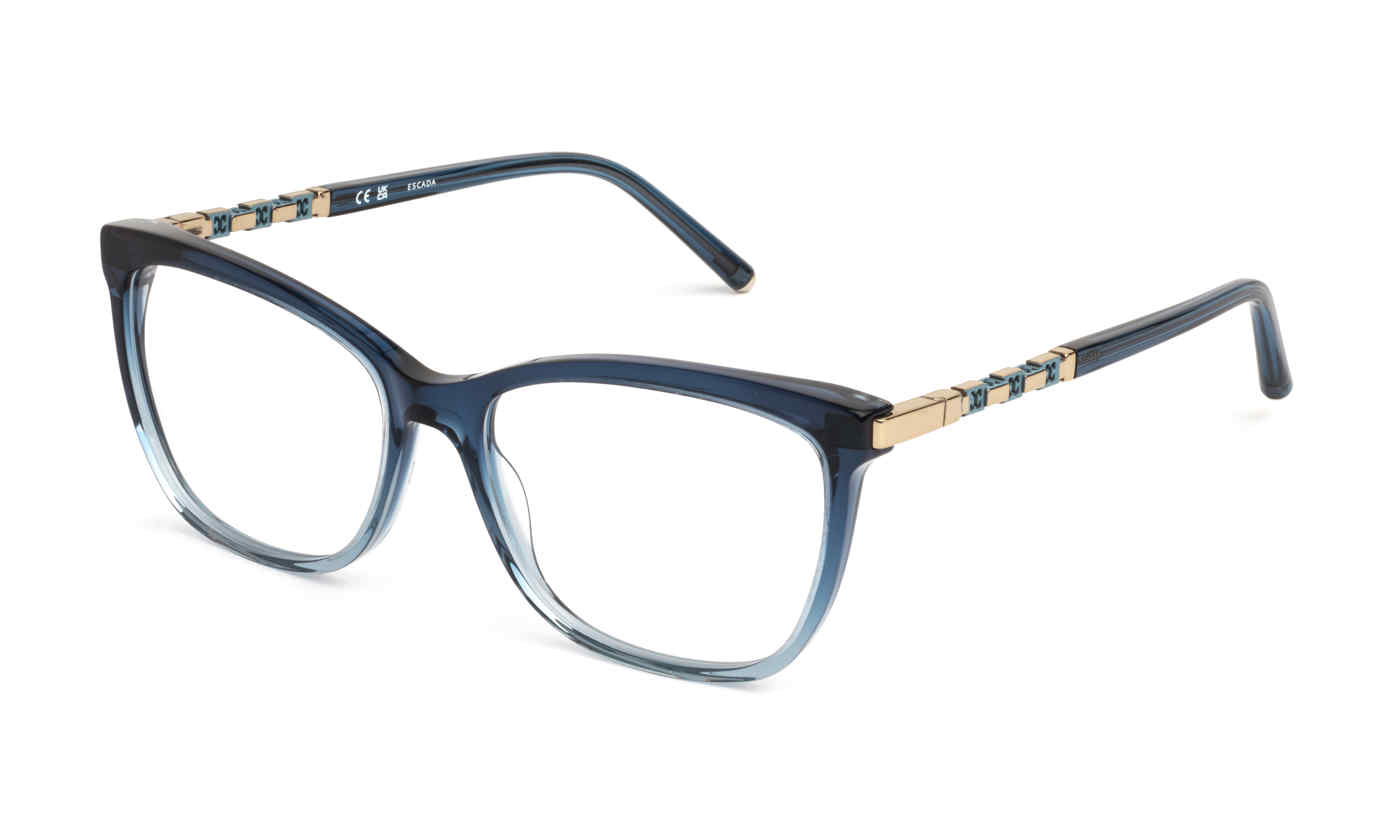 ESCADA OPTICAL VESE70 Eyeglasses SHINY-BL-GR-GRAD.AZU-0W60 55mm