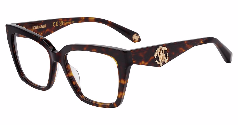 ROBERTO CAVALLI OPTICAL VRC112 Eyeglasses BROWN-YELLOW-HAVANA-0743 53mm