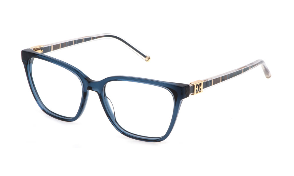 ESCADA OPTICAL VESE33 Eyeglasses SHINY-TRANSP.BLUE-0AGQ 55mm