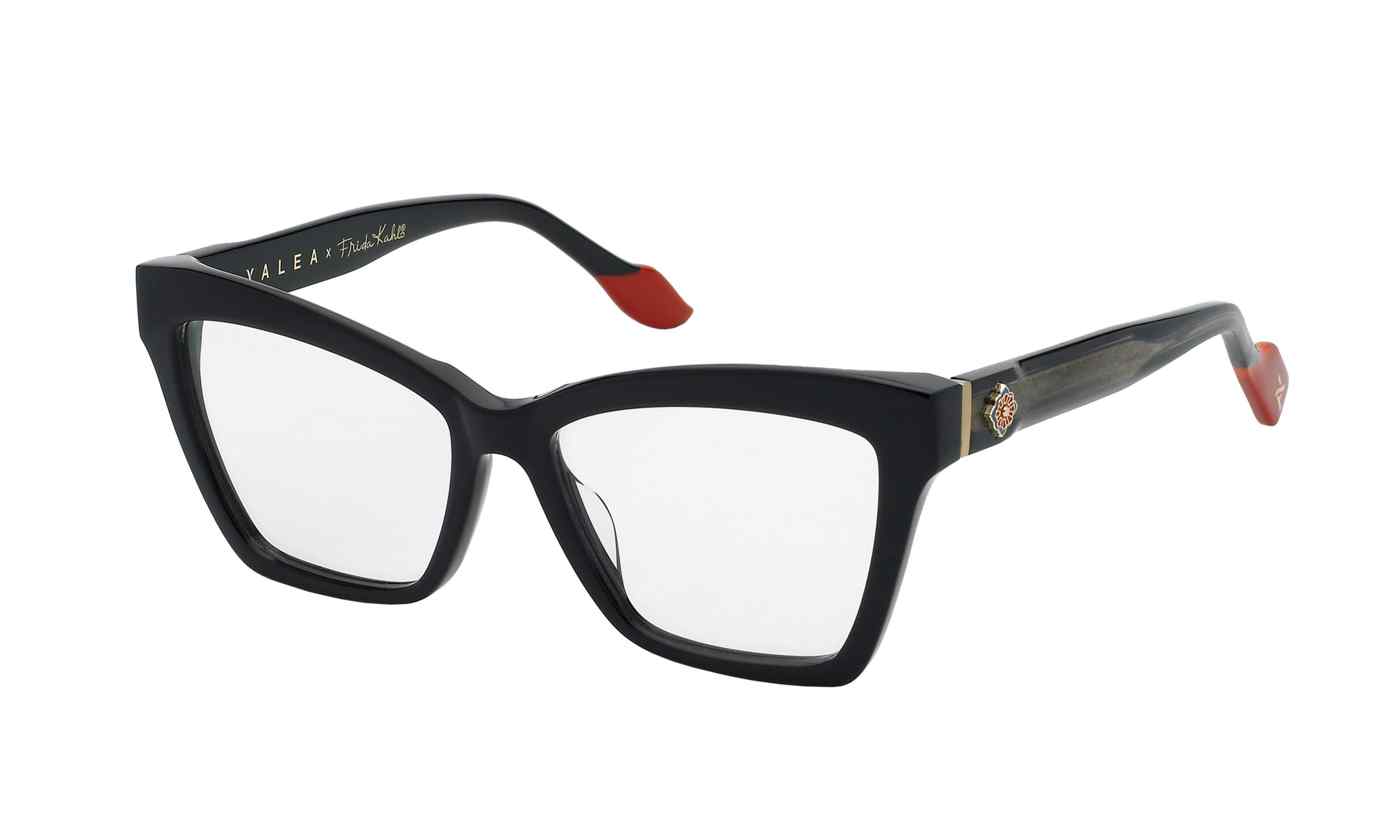 YALEA OPTICAL VYA173V Eyeglasses SHINY-BLACK-0700 54mm