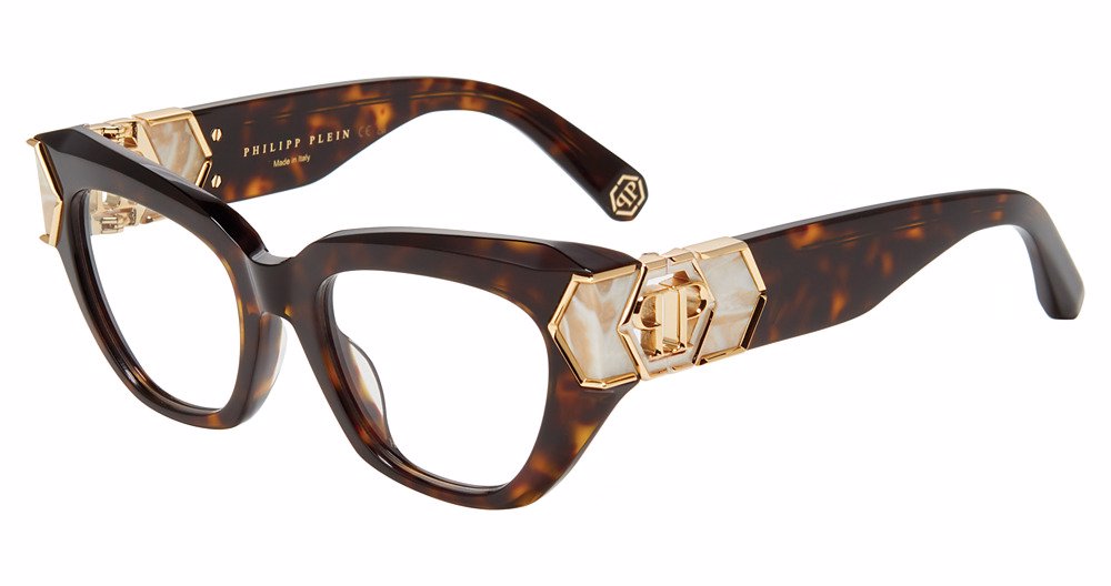PHILIPP PLEIN OPTICAL VPP140M Eyeglasses DARK-HAVANA-0722 51mm