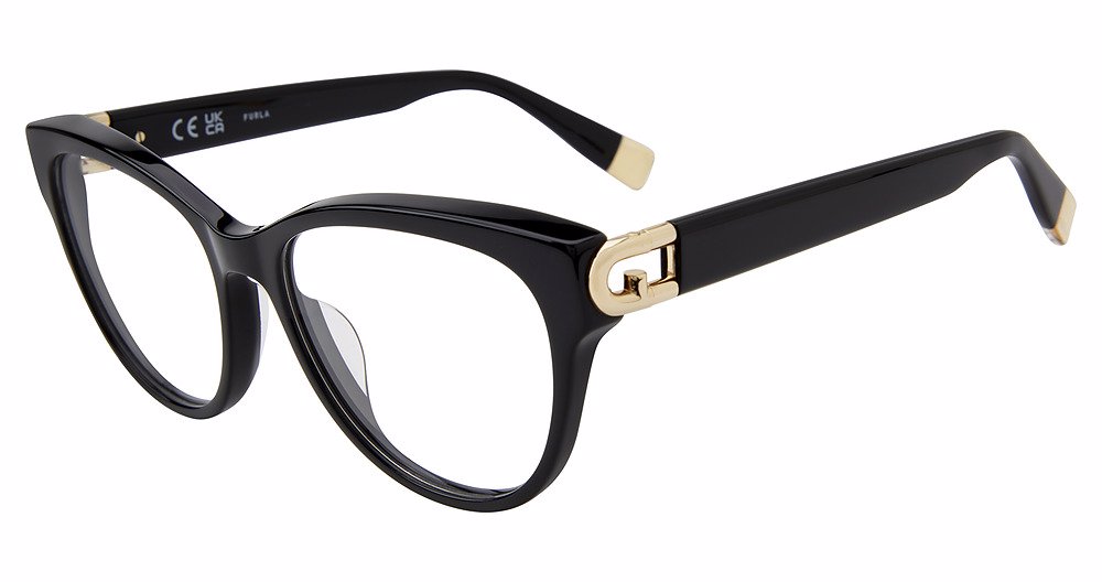 FURLA OPTICAL VFU827 Eyeglasses SHINY-BLACK-700Y 54mm