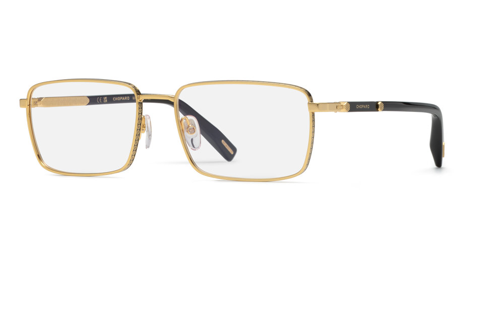 CHOPARD OPTICAL VCHL48 Eyeglasses SHINY-BLK-W-COLOR-PTS-0SA1 58mm