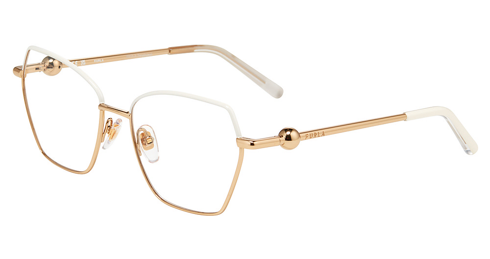 FURLA OPTICAL VFU871 Eyeglasses ROSE–GOLD-W-IVORY-0H32 54mm
