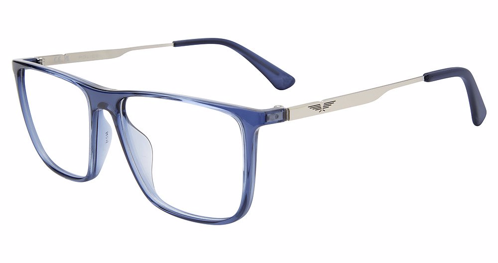 POLICE OPTICAL VPLP09 Eyeglasses SHINY-TRANSP.BLUE-0AGQ 54mm