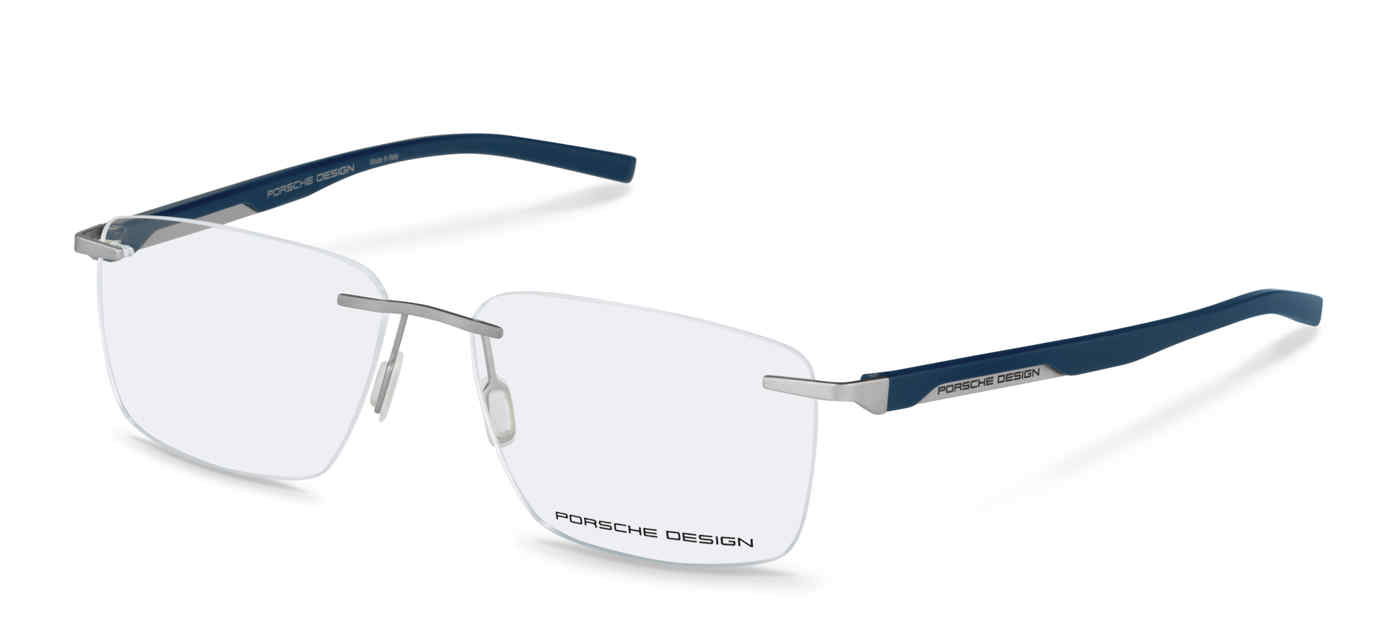 PORSCHE DESIGN OPTICAL P8748 Eyeglasses BLUE-SILVER-B0S2 57mm