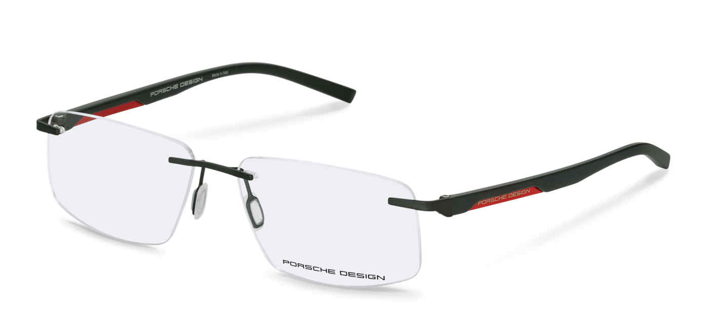PORSCHE DESIGN OPTICAL P8748 Eyeglasses BLACK-RED-D0S1 58mm