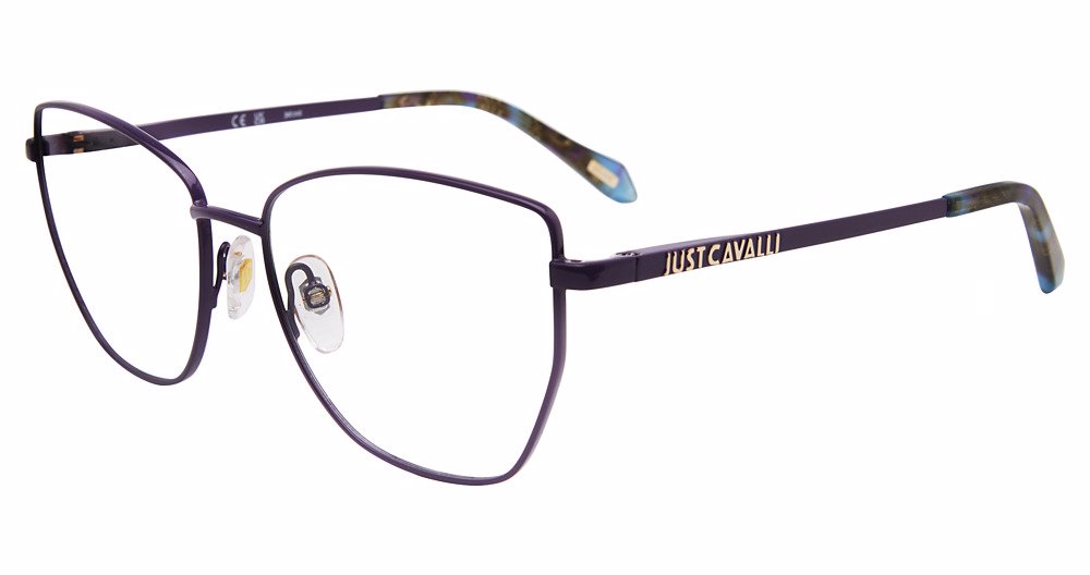 JUST CAVALLI OPTICAL VJC074 Eyeglasses SHINY-FULL-VIOLET-08MP 54mm