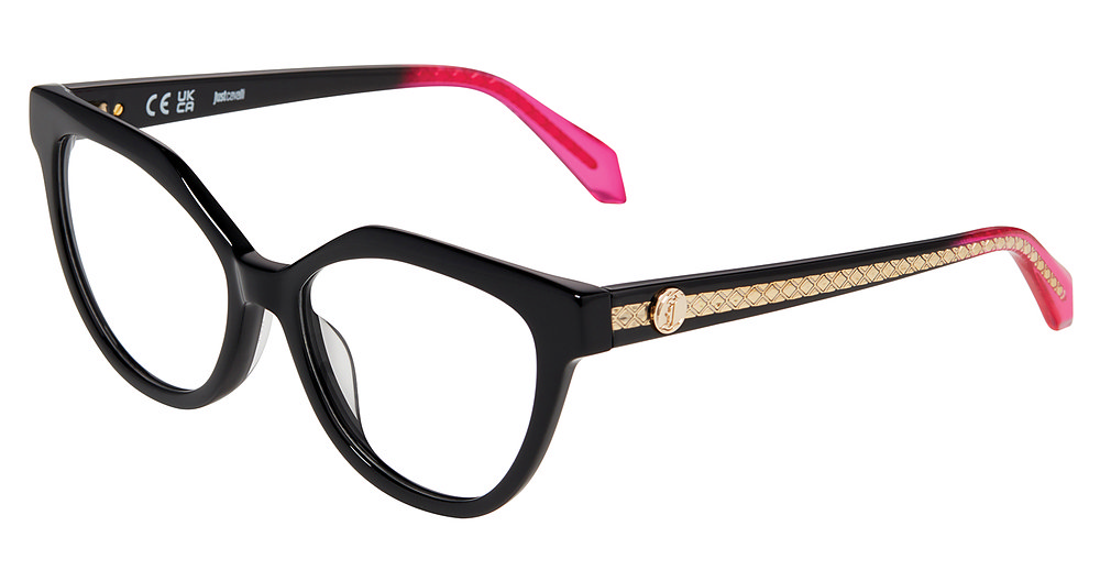 JUST CAVALLI OPTICAL VJC130V Eyeglasses SHINY-BLACK-0700 53mm