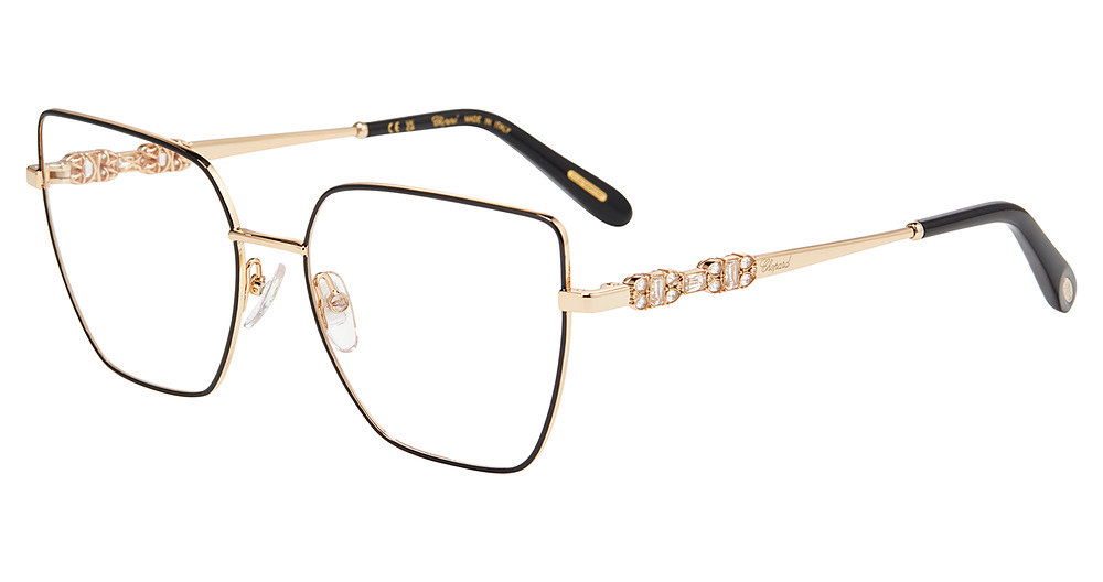 CHOPARD OPTICAL VCHL86S Eyeglasses ROSE-GOLD-W-BLACK-PARTS-0301 56mm