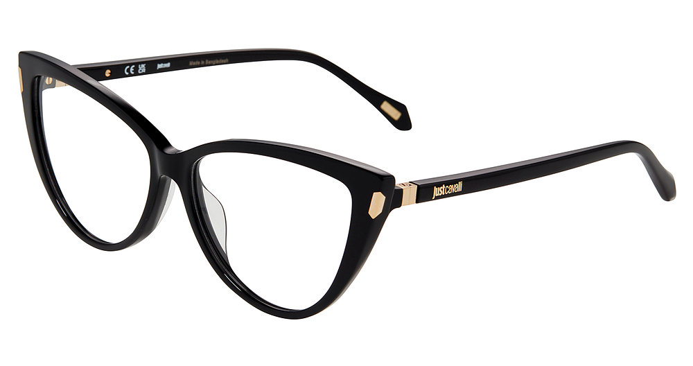 JUST CAVALLI OPTICAL VJC126 Eyeglasses SHINY-BLACK-0700 57mm