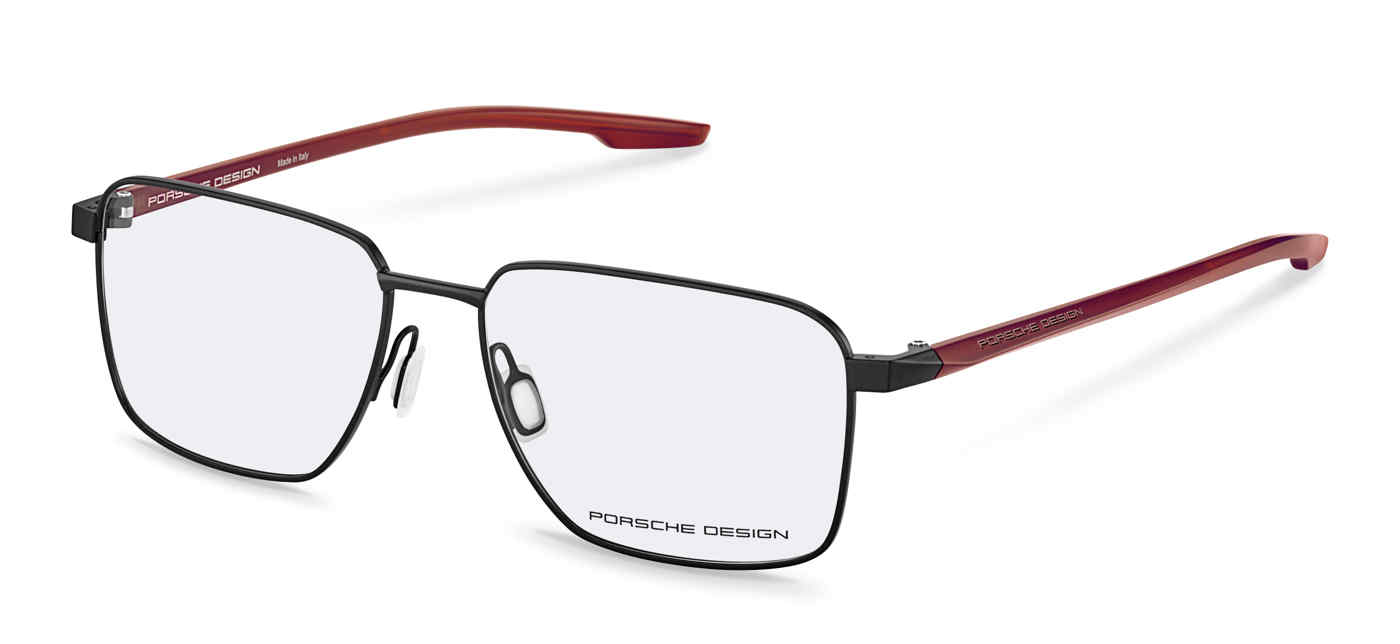 PORSCHE DESIGN OPTICAL P8739 Eyeglasses BLACK-RED-A 57mm